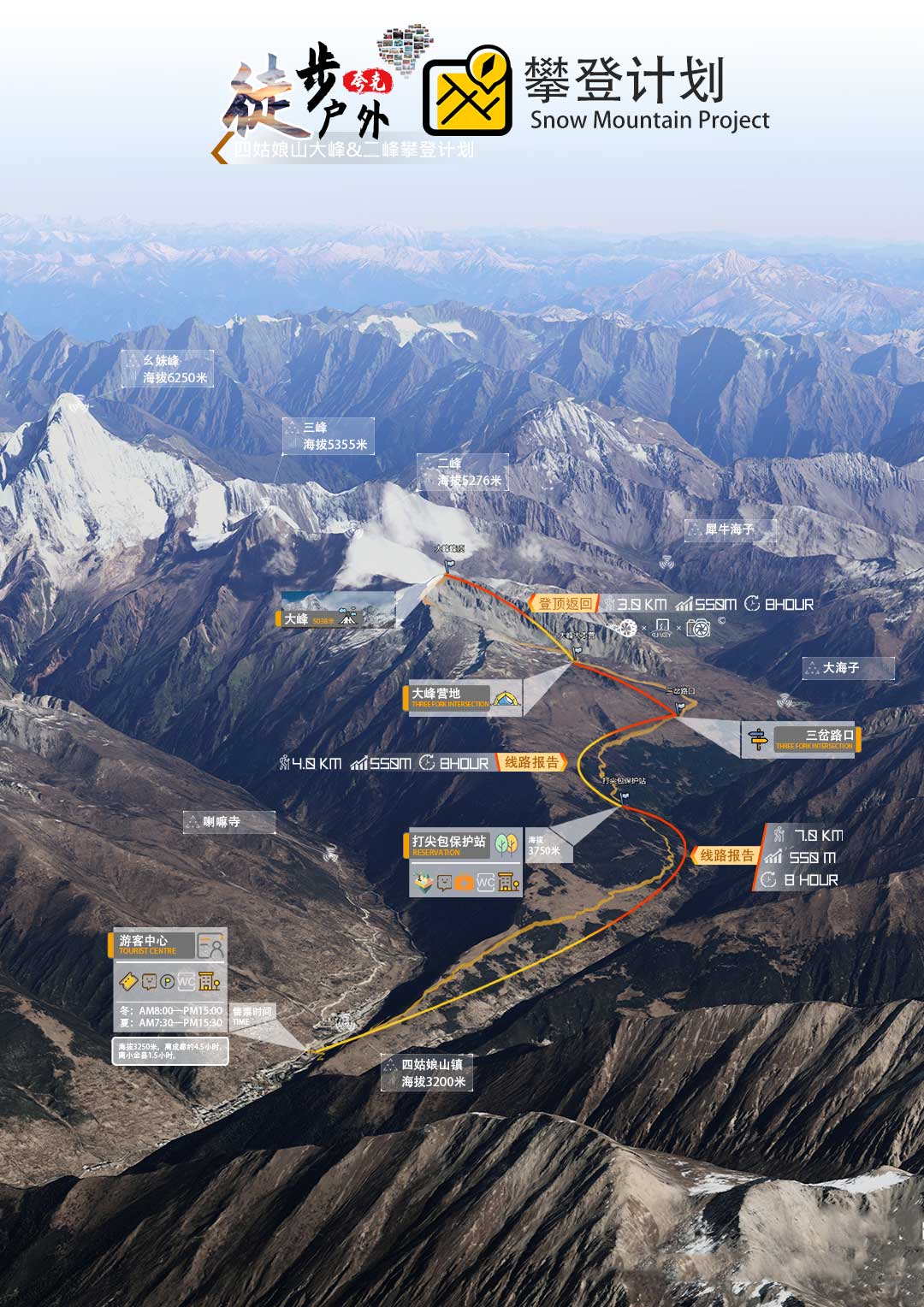 四姑娘山登山大峰二峰人生中第一座5000米雪山