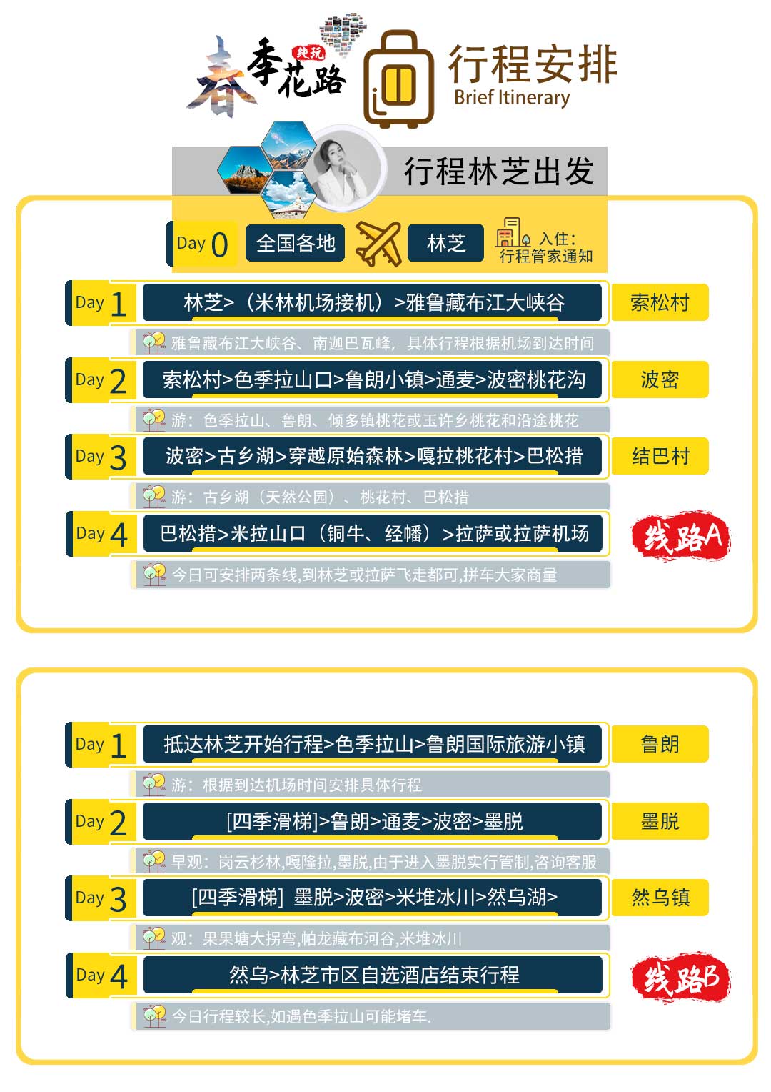 林芝桃花节4天行程